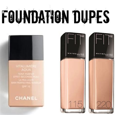 chanel aqua foundation dupe|drugstore dupes for expensive makeup.